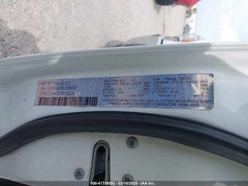 2021 Ram 3500 - 3C63RRGL6MG667509