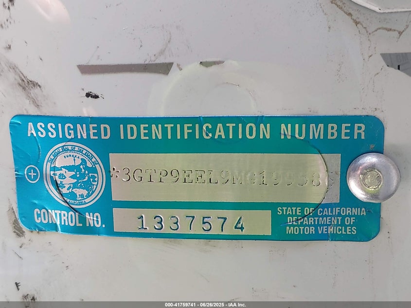 2021 GMC Sierra 1500 4Wd Short Box At4 VIN: 3GTP9EEL9MG199586 Lot: 41759741