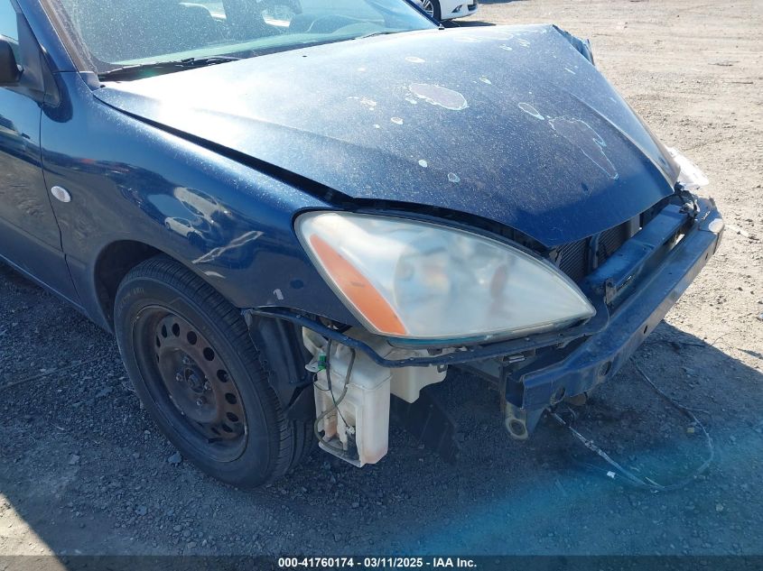 2006 Mitsubishi Lancer Es/Se VIN: JA3AJ26E86U053917 Lot: 41760174