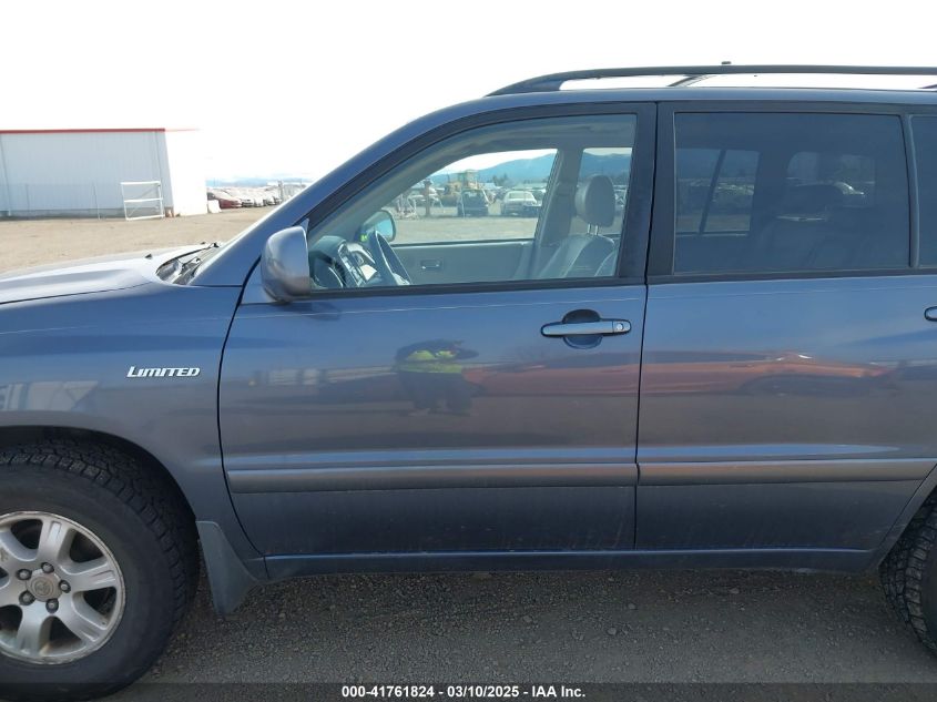 2002 Toyota Highlander Limited V6 VIN: 0JTEHF21A52007243 Lot: 41761824