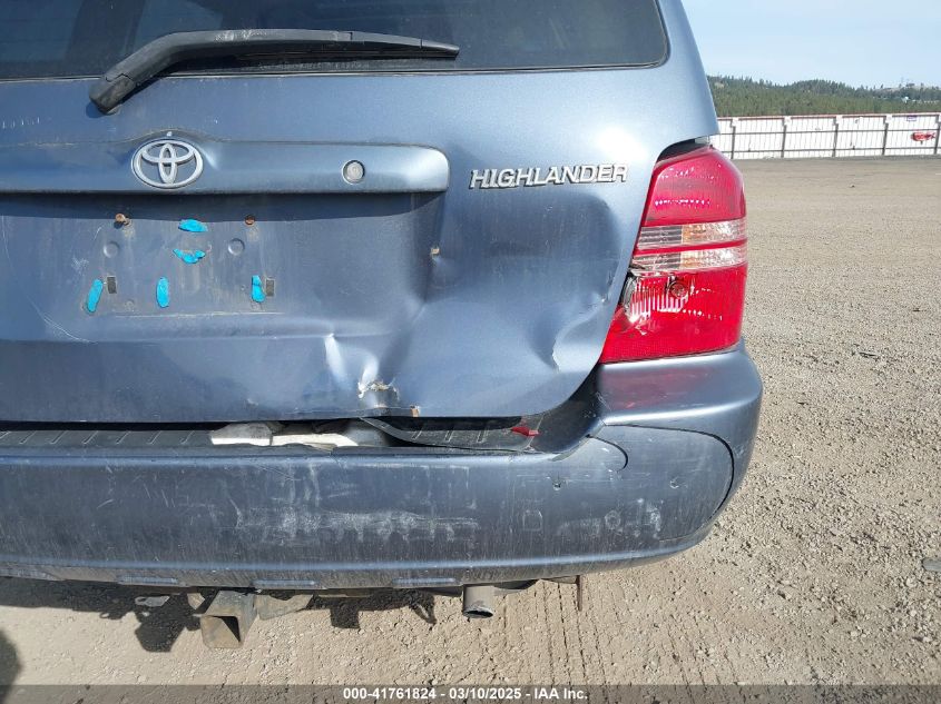 2002 Toyota Highlander Limited V6 VIN: 0JTEHF21A52007243 Lot: 41761824