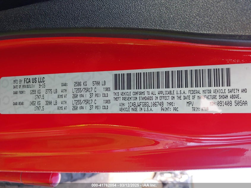 2016 JEEP WRANGLER UNLIMITED RUBICON - 1C4BJWFG8GL106749