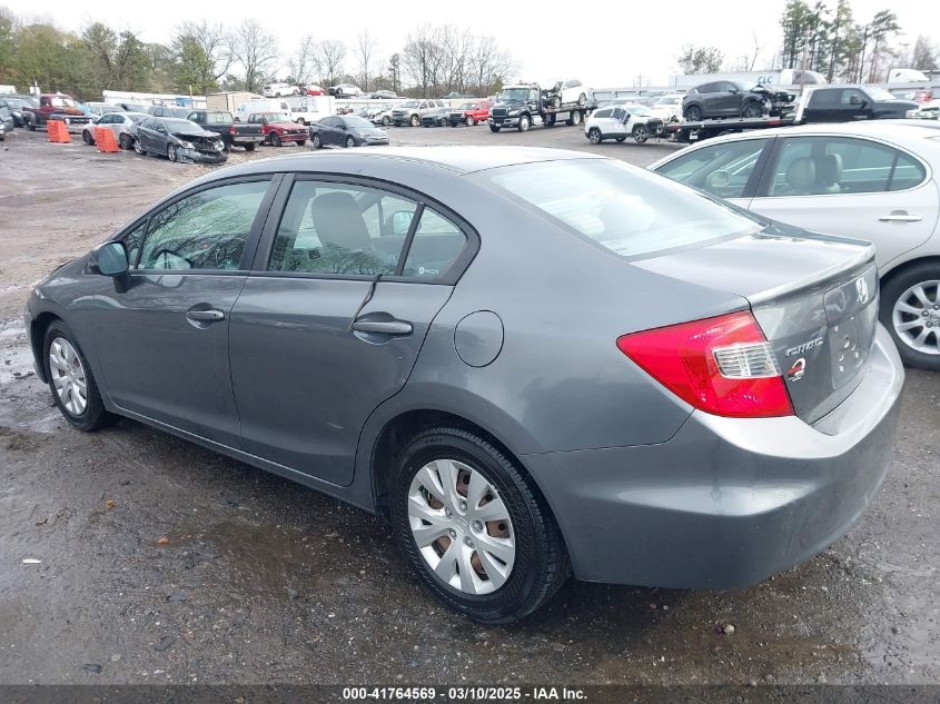 2012 Honda Civic VIN: 2HGF2FB56CH306463 Lot: 41764569