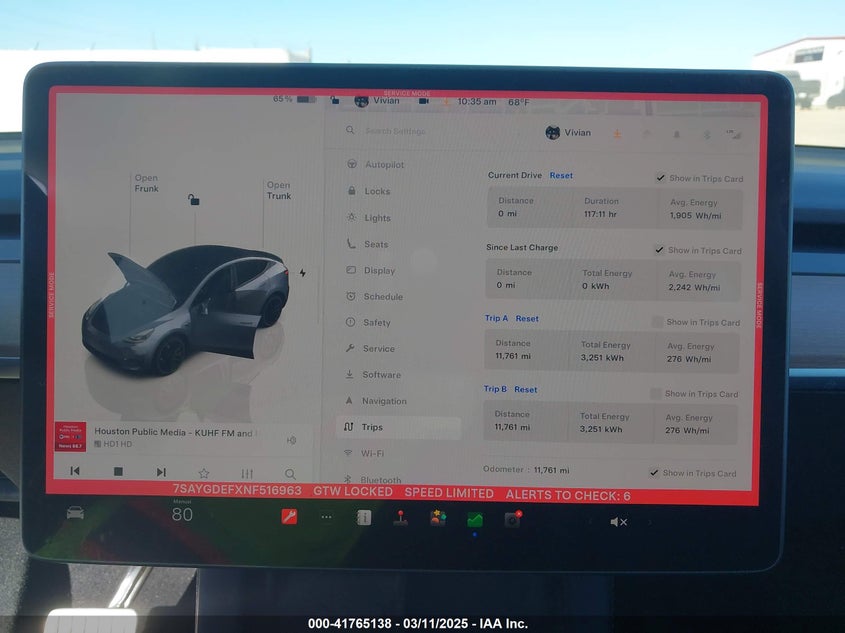 2022 TESLA MODEL Y VIN: 7SAYGDEFXNF516963
