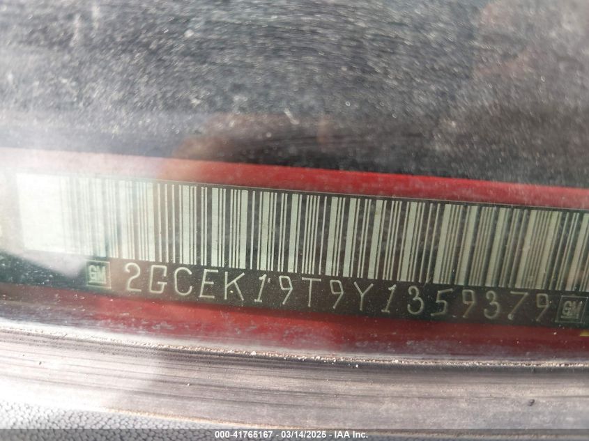 2000 Chevrolet Silverado 1500 Lt VIN: 2GCEK19T9Y1359379 Lot: 41765167