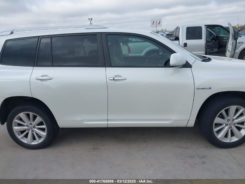 2010 Toyota Highlander Hybrid Limited V6 VIN: JTEJW3EH7A2048566 Lot: 41765889