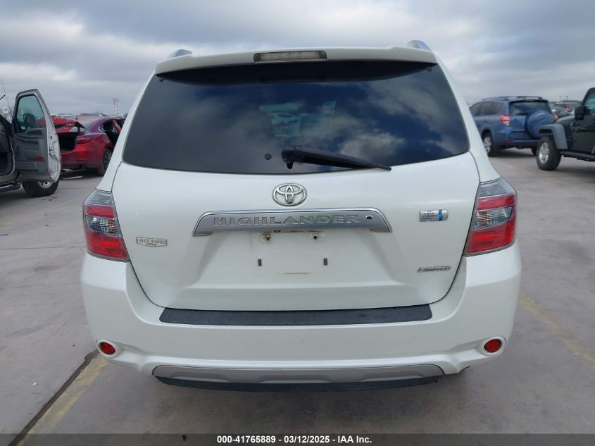 2010 Toyota Highlander Hybrid Limited V6 VIN: JTEJW3EH7A2048566 Lot: 41765889