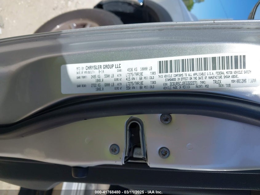 2014 RAM 2500 TRADESMAN - 3C6UR5CJ2EG322271