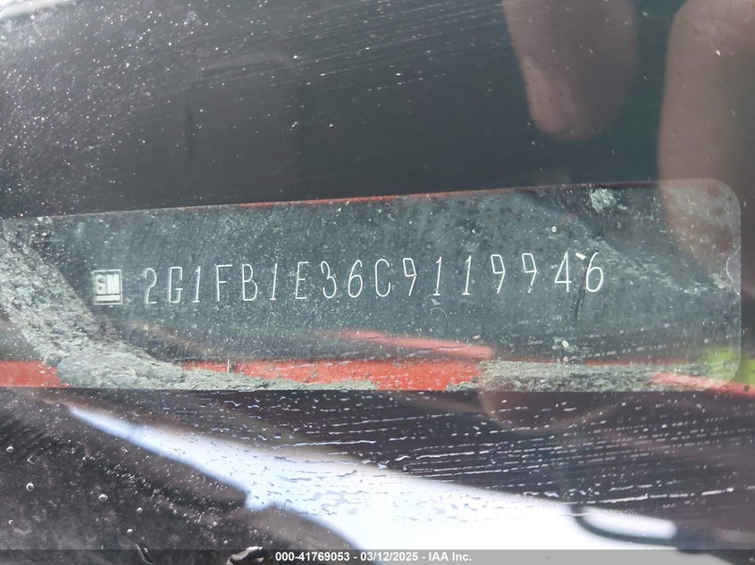 2012 Chevrolet Camaro 1Lt VIN: 2G1FB1E36C9119946 Lot: 41769053