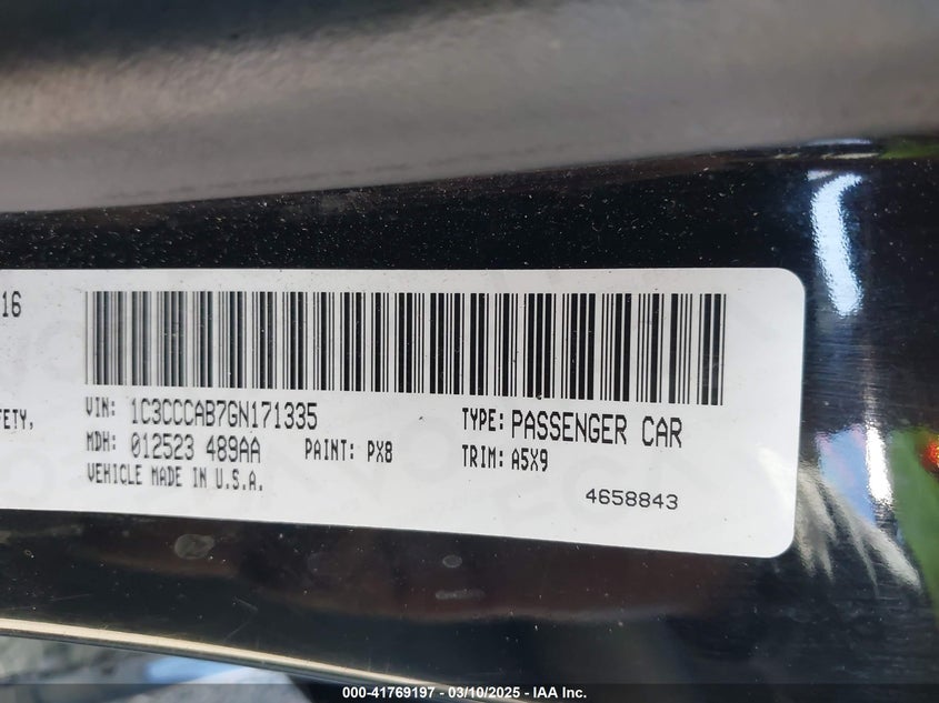 2016 CHRYSLER 200 LIMITED - 1C3CCCAB7GN171335