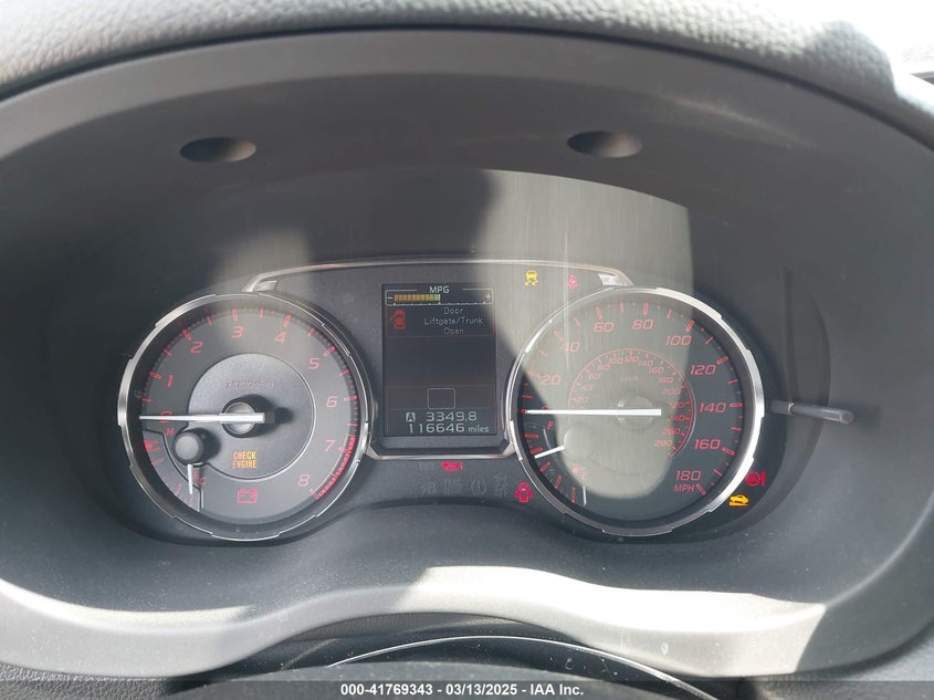 2015 SUBARU WRX VIN: JF1VA1A68F9834149