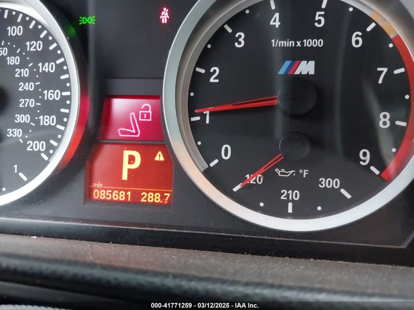 2009 BMW M3 VIN: WBSWL93519P332393 Lot: 41771259