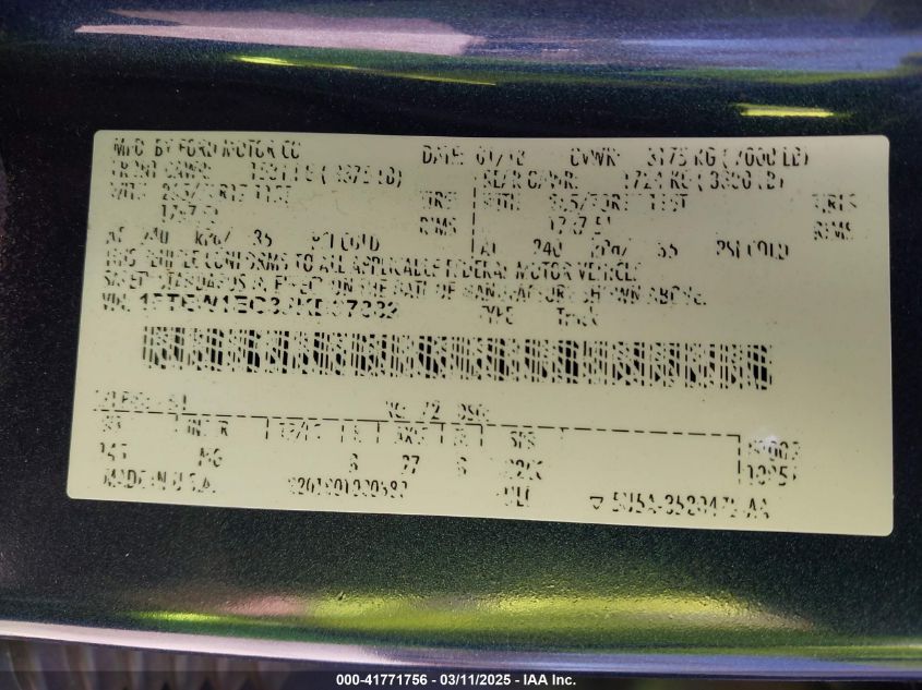 2018 Ford F-150 Xlt VIN: 1FTEW1EG3JKD37882 Lot: 41771756