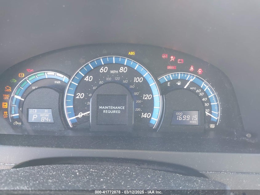 2012 TOYOTA CAMRY VIN: 4T1BD1FK8CU017715