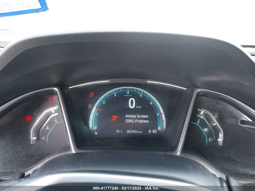 2017 HONDA CIVIC VIN: 19XFC2F70HE063247