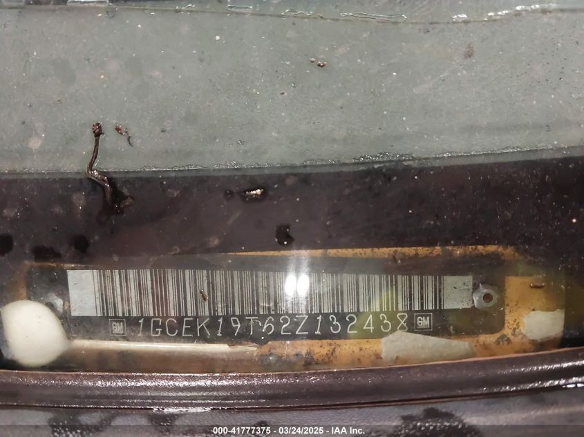 2002 Chevrolet Silverado 1500 Lt VIN: 1GCEK19T62Z132438 Lot: 41777375