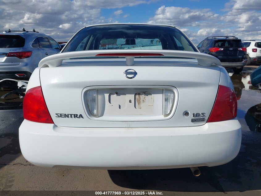 2006 NISSAN SENTRA VIN: 3N1CB51D26L538977