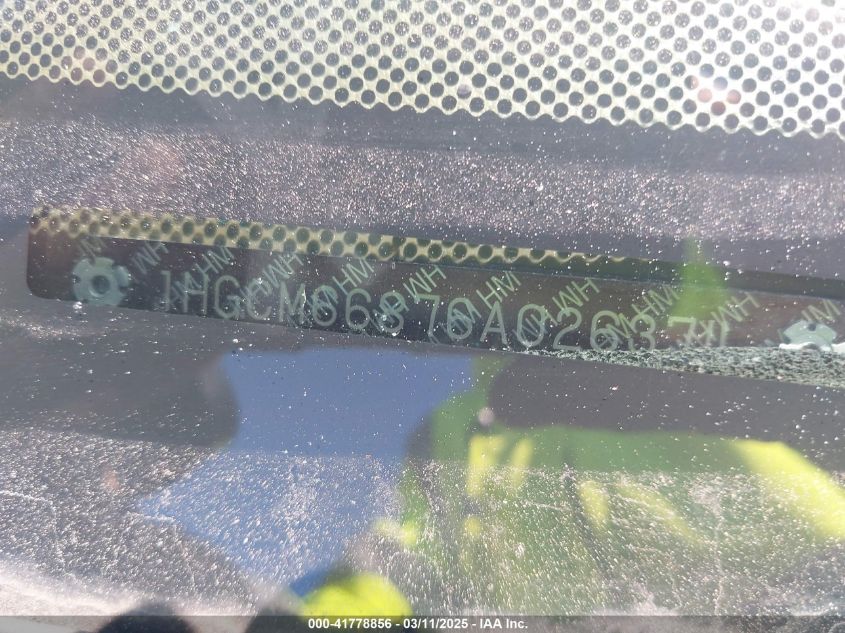 2006 Honda Accord 3.0 Ex VIN: 1HGCM66876A026374 Lot: 41778856