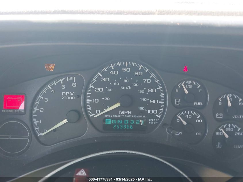 2001 Chevrolet Suburban 1500 Ls VIN: 3GNEC16T61G194042 Lot: 41778991