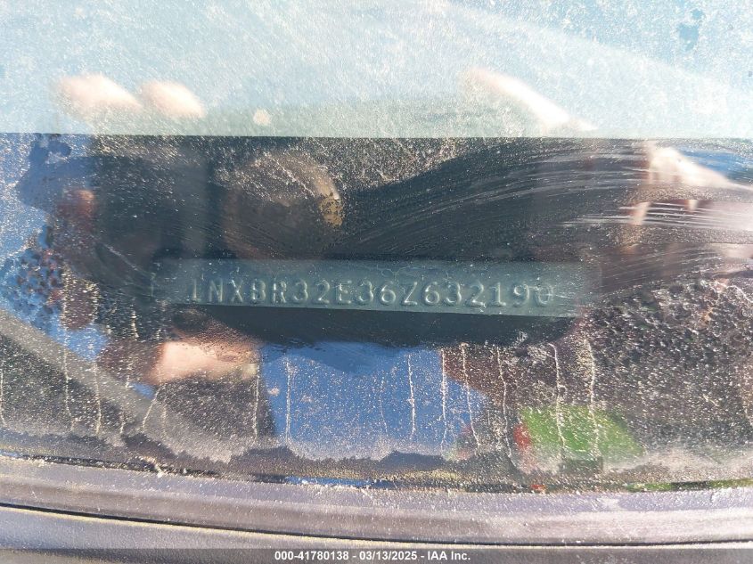 2006 Toyota Corolla Ce VIN: 1NXBR32E36Z632190 Lot: 41780138