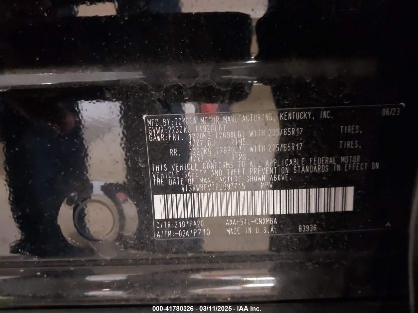 2023 TOYOTA RAV4 HYBRID XLE - 4T3RWRFV1PU097745