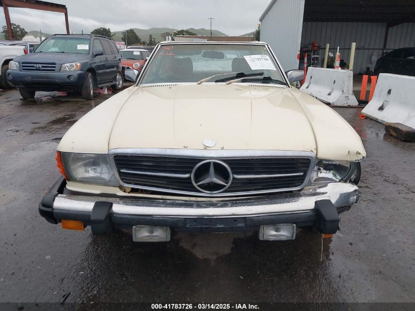1983 Mercedes-Benz 380 Sl VIN: WDBBA45A4DB026088 Lot: 41783726