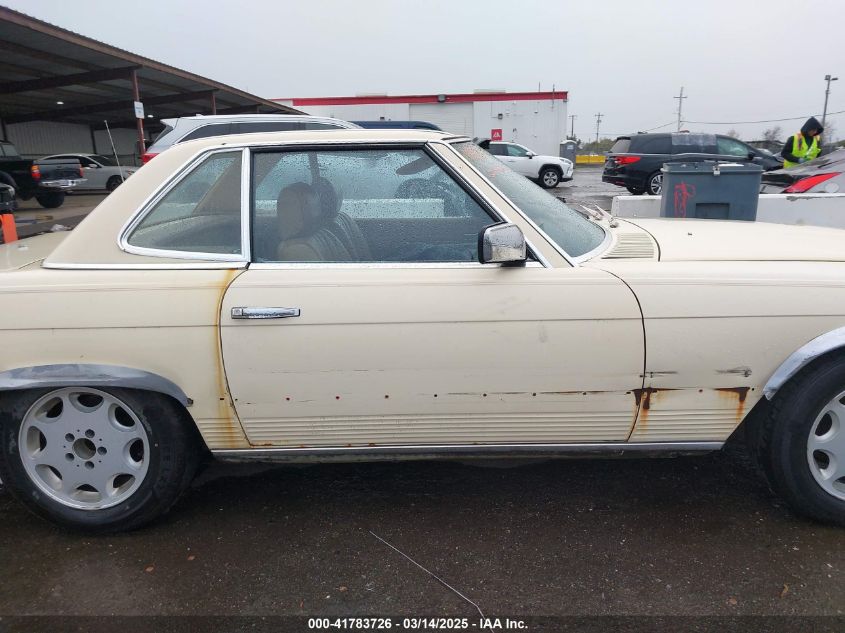1983 Mercedes-Benz 380 Sl VIN: WDBBA45A4DB026088 Lot: 41783726