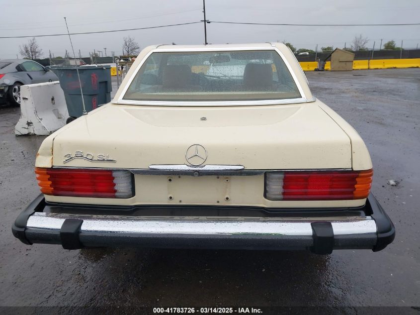 1983 Mercedes-Benz 380 Sl VIN: WDBBA45A4DB026088 Lot: 41783726