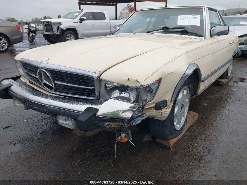 1983 Mercedes-Benz 380 Sl VIN: WDBBA45A4DB026088 Lot: 41783726