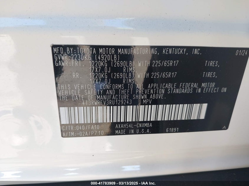 2024 TOYOTA RAV4 HYBRID XLE - 4T3RWRFV3RU129243