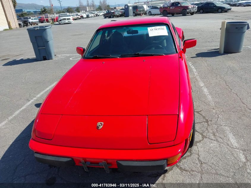 1987 Porsche 924 S VIN: WP0AA0926HN450837 Lot: 41783946