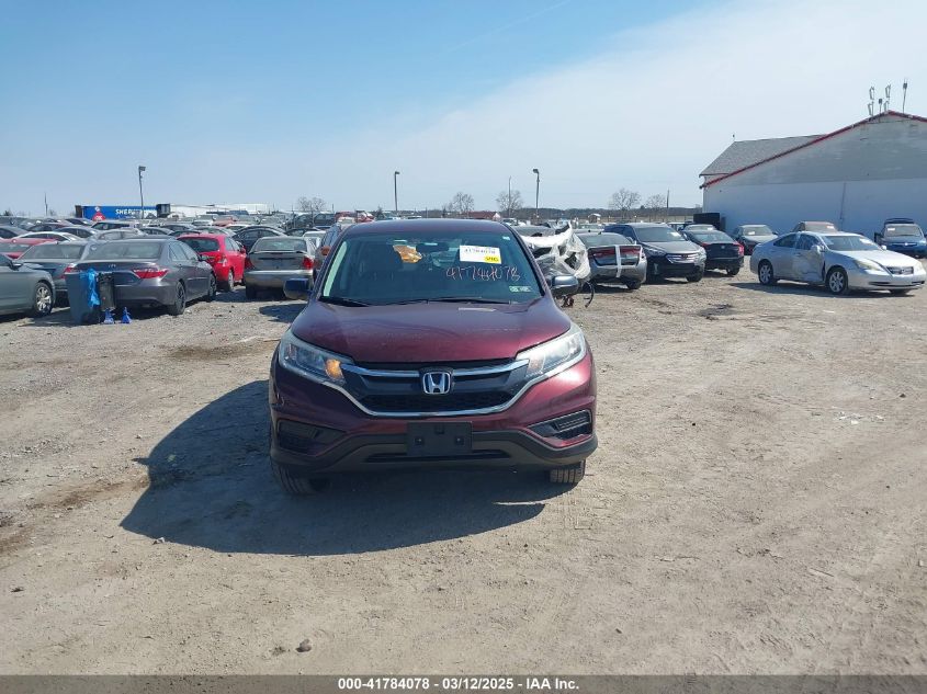 2015 Honda Cr-V Lx VIN: 5J6RM4H39FL092244 Lot: 41784078
