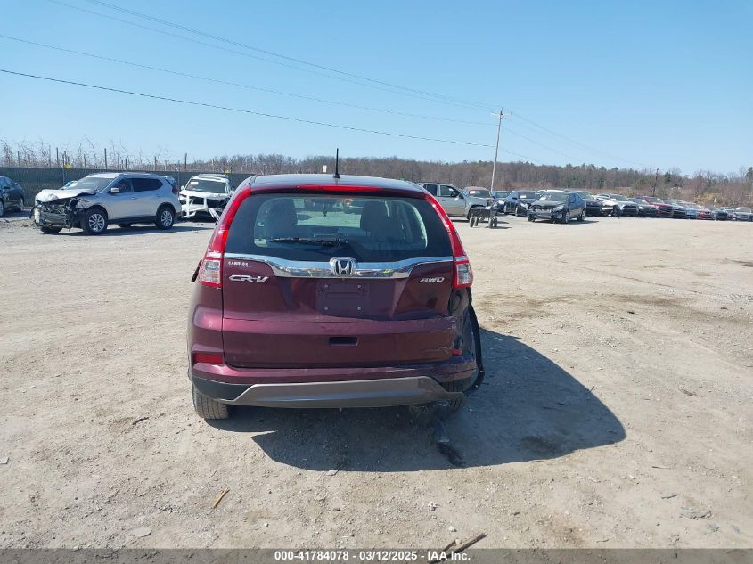 2015 Honda Cr-V Lx VIN: 5J6RM4H39FL092244 Lot: 41784078