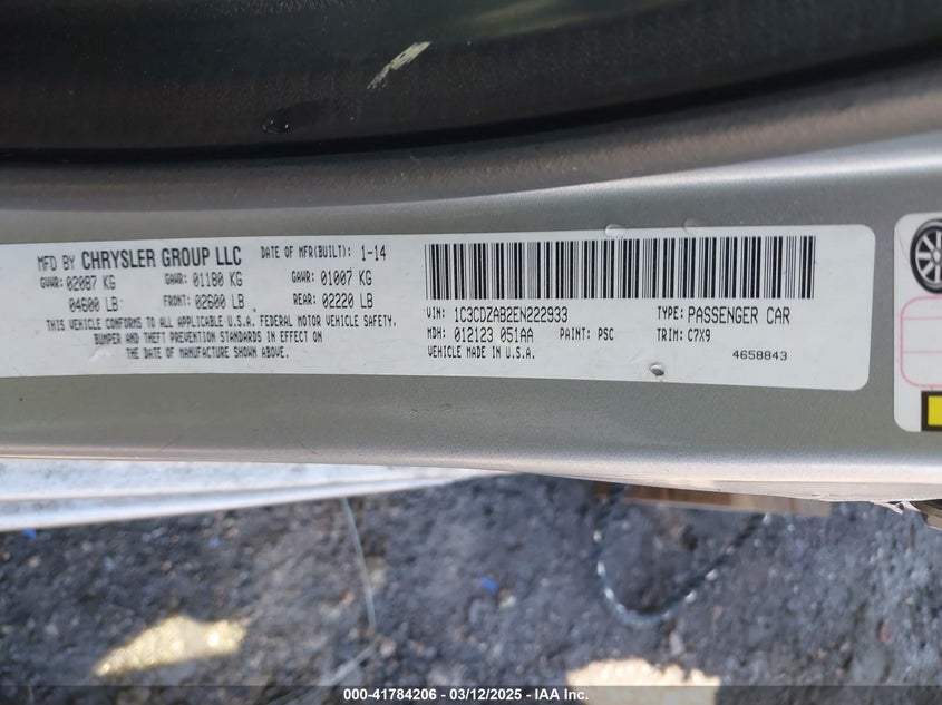 2014 DODGE AVENGER SE - 1C3CDZAB2EN222933