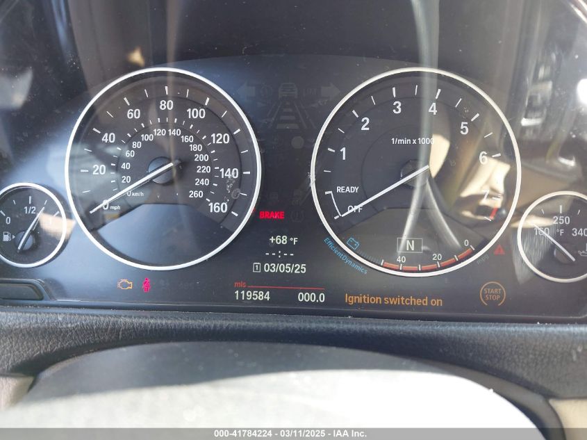 2012 BMW 328I VIN: WBA3A5C54CF344752 Lot: 41784224