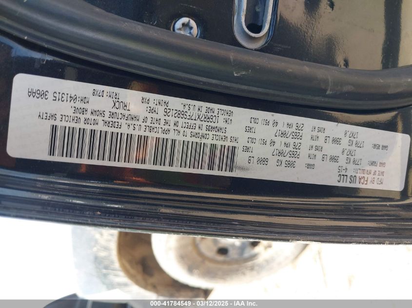 2015 Ram 1500 Ssv VIN: 1C6RR7XT7FS682126 Lot: 41784549