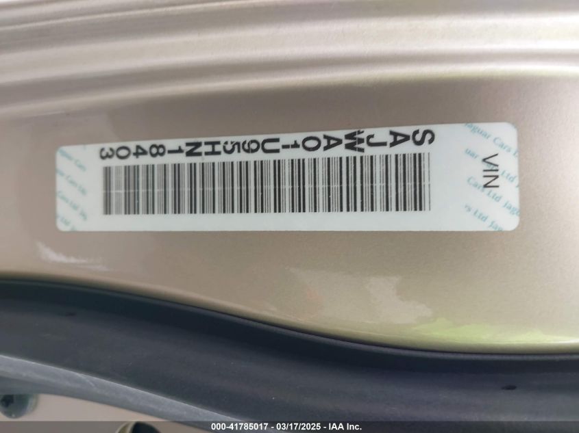 2005 Jaguar S-Type VIN: SAJWA01U95HN18403 Lot: 41785017