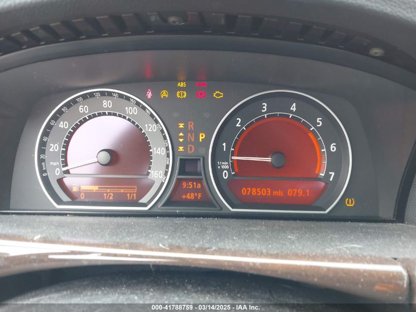 2008 BMW 750Li VIN: WBAHN83578DT86542 Lot: 41788759