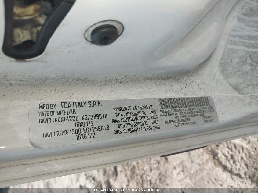 2018 RAM PROMASTER CITY TRADESMAN SLT - ZFBERFBB1J6K88187