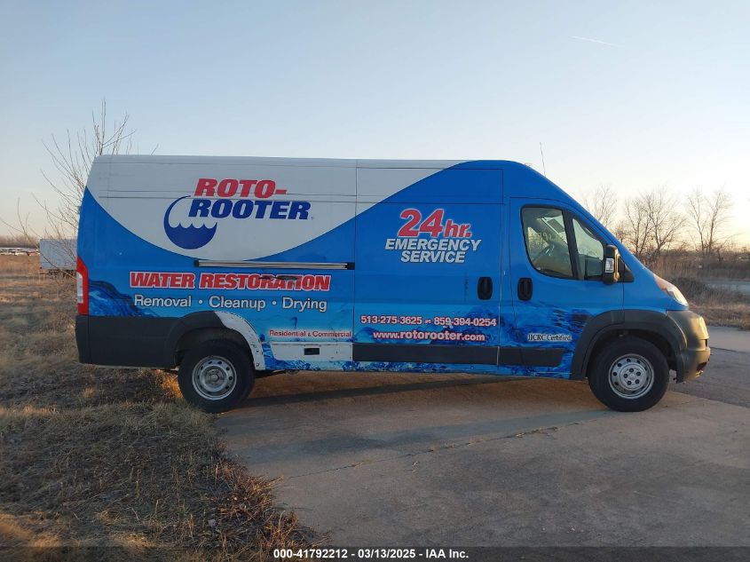 2017 Ram Promaster 3500 Cargo Van High Roof 159 Wb Ext VIN: 3C6URVJG0HE543522 Lot: 41792212