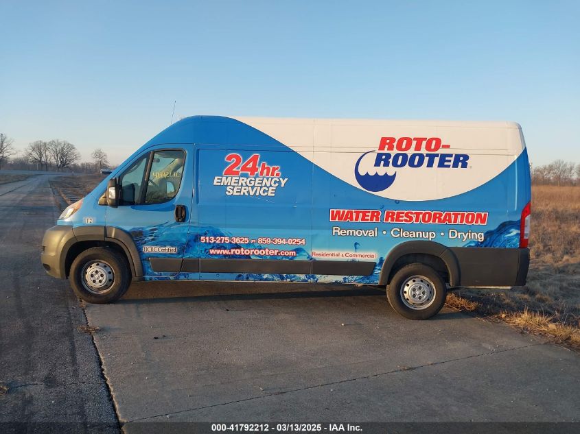 2017 Ram Promaster 3500 Cargo Van High Roof 159 Wb Ext VIN: 3C6URVJG0HE543522 Lot: 41792212