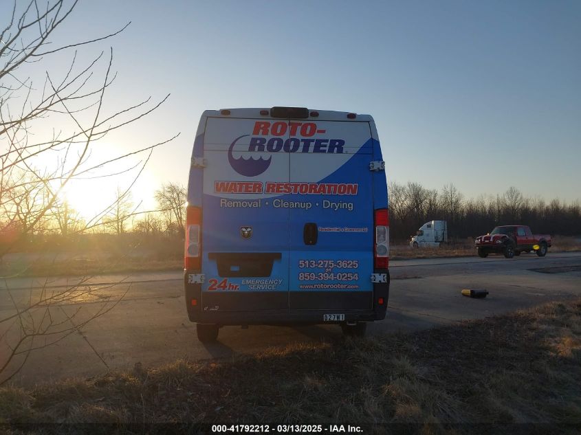 2017 Ram Promaster 3500 Cargo Van High Roof 159 Wb Ext VIN: 3C6URVJG0HE543522 Lot: 41792212