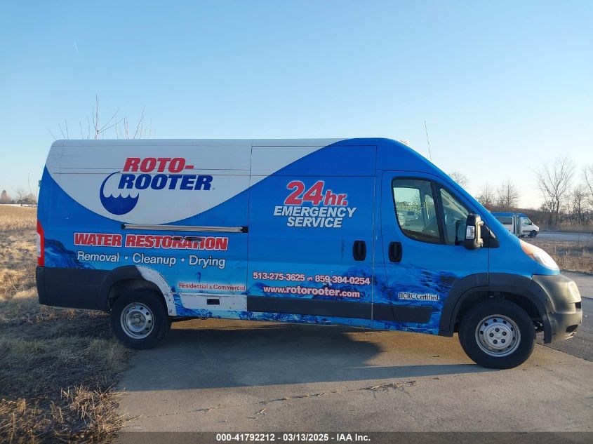 2017 Ram Promaster 3500 Cargo Van High Roof 159 Wb Ext VIN: 3C6URVJG0HE543522 Lot: 41792212