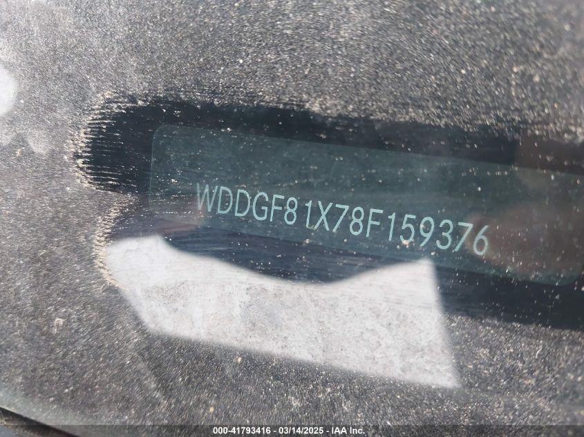 2008 Mercedes-Benz C 300 Luxury 4Matic/Sport 4Matic VIN: WDDGF81X78F159376 Lot: 41793416