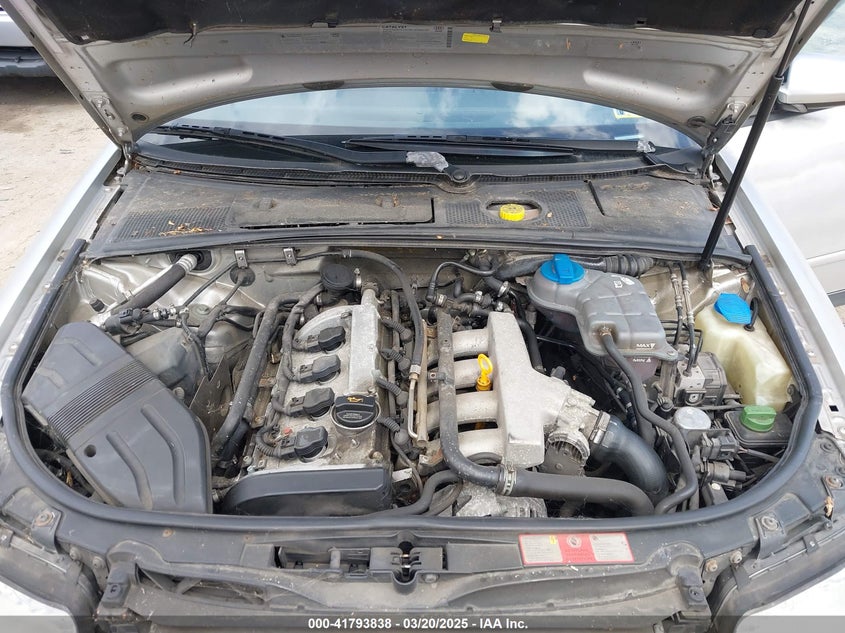 2003 Audi A4 1.8T VIN: WAULC68E83A252078 Lot: 41793838