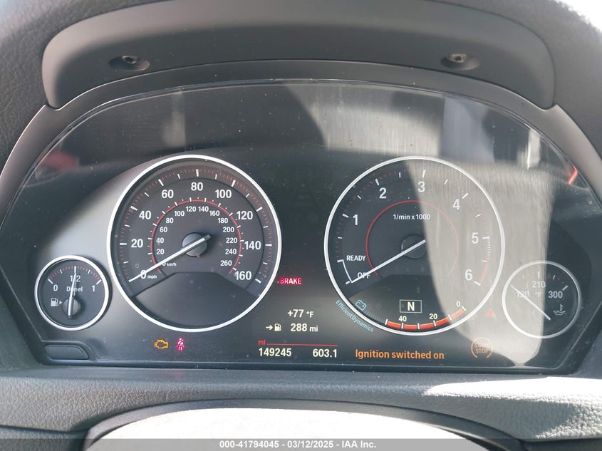 2015 BMW 328D VIN: WBA3K5C58FK300584