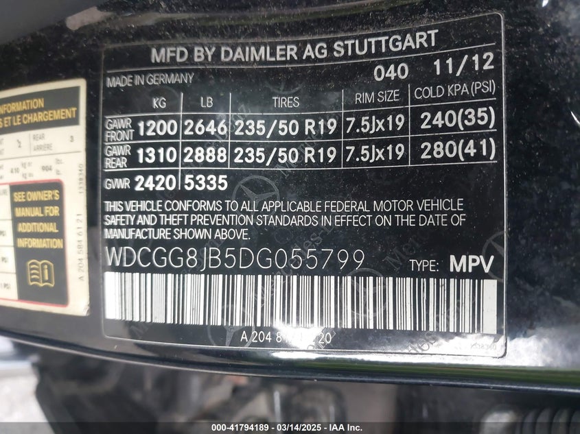 2013 MERCEDES-BENZ GLK 350 4MATIC - WDCGG8JB5DG055799