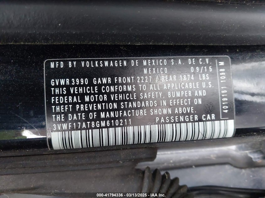 2016 VOLKSWAGEN BEETLE 1.8T WOLFSBURG EDITION - 3VWF17AT8GM610211