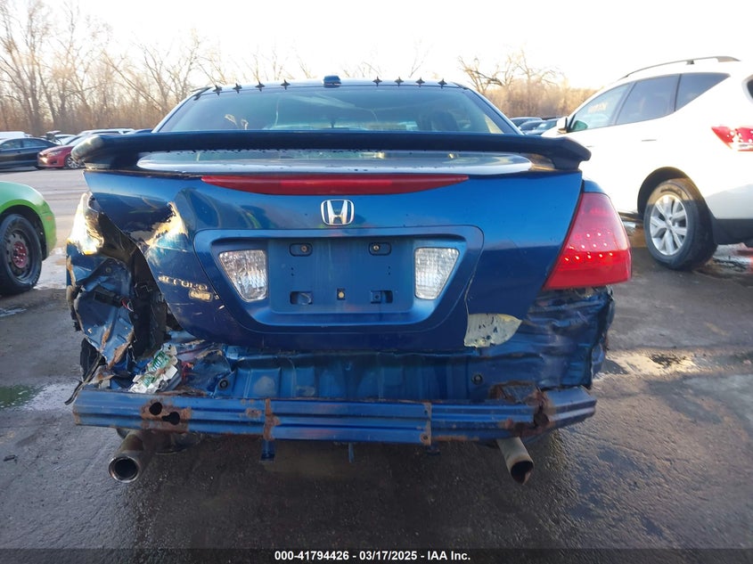 2006 HONDA ACCORD VIN: 1HGCM66506A010121