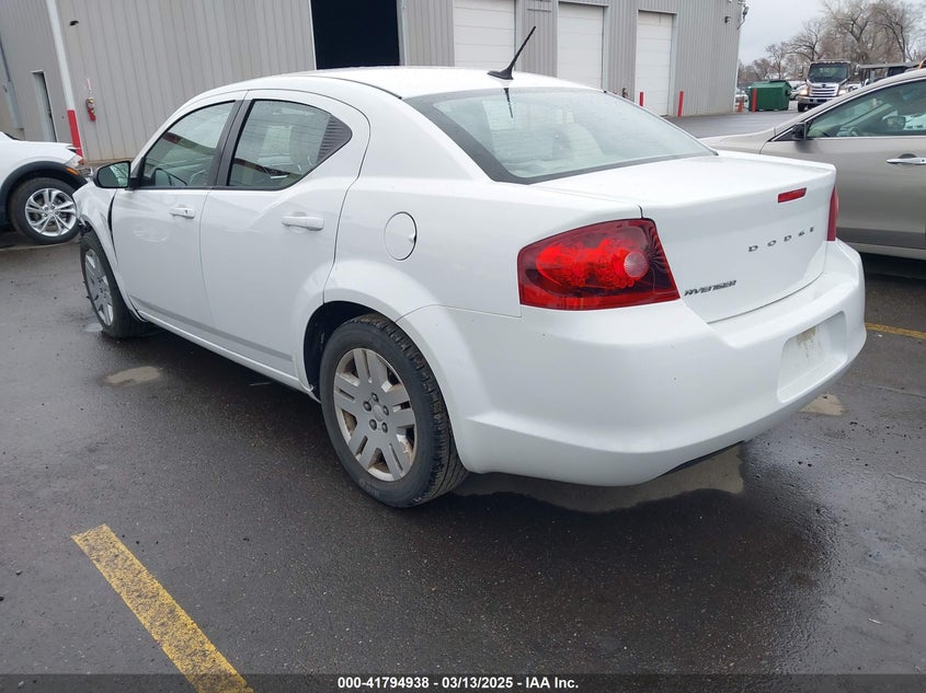 2011 DODGE AVENGER VIN: 1B3BD4FB0BN556233